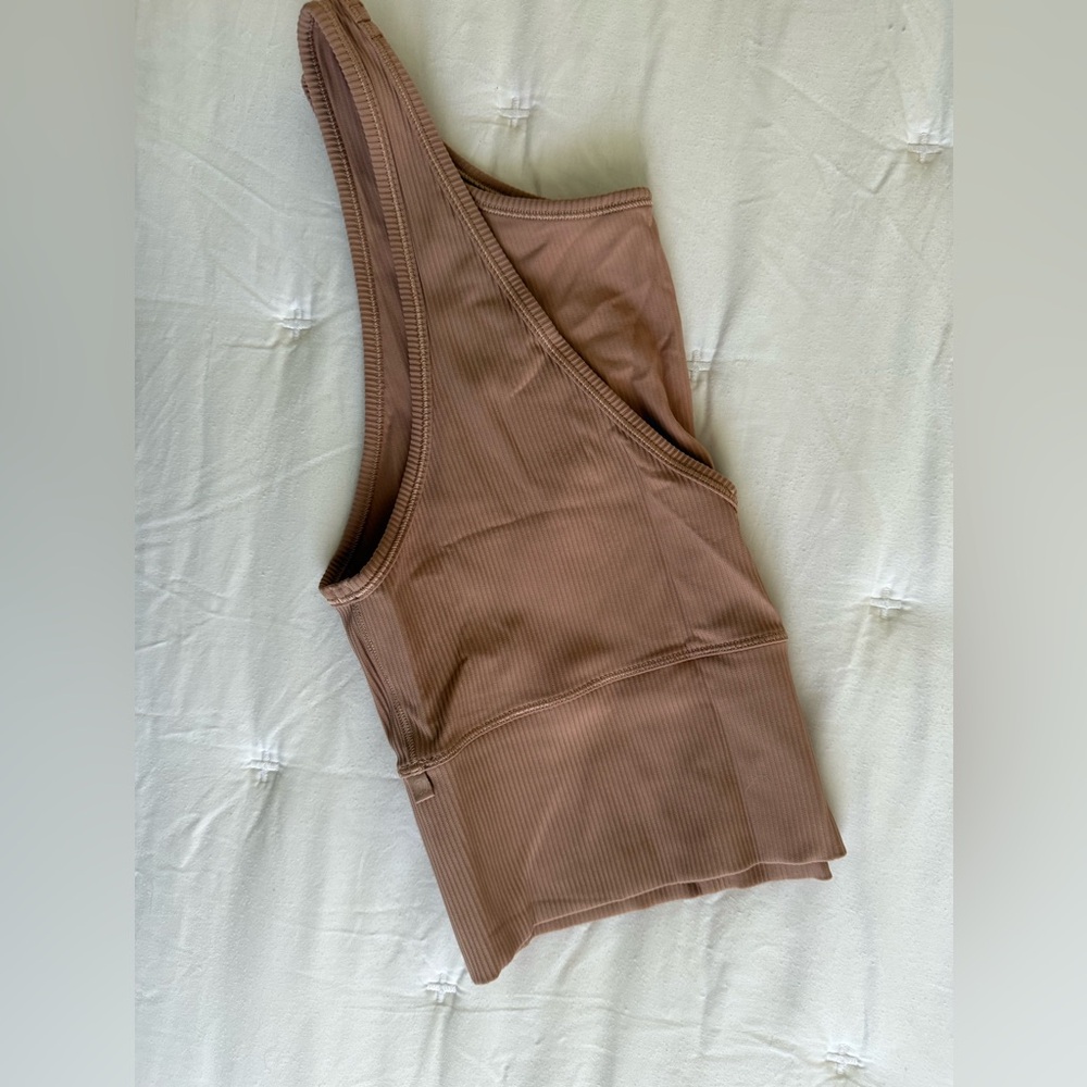 Lululemon Power Pivot Ribbed Tank in Pink Clay Size 10
